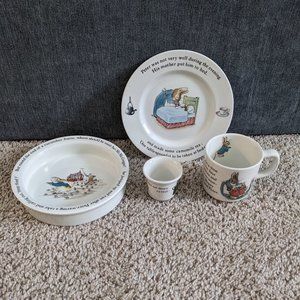 Peter Rabbit Nursery Set by Wedgwood 4 piece; New/Collectible/Vintage